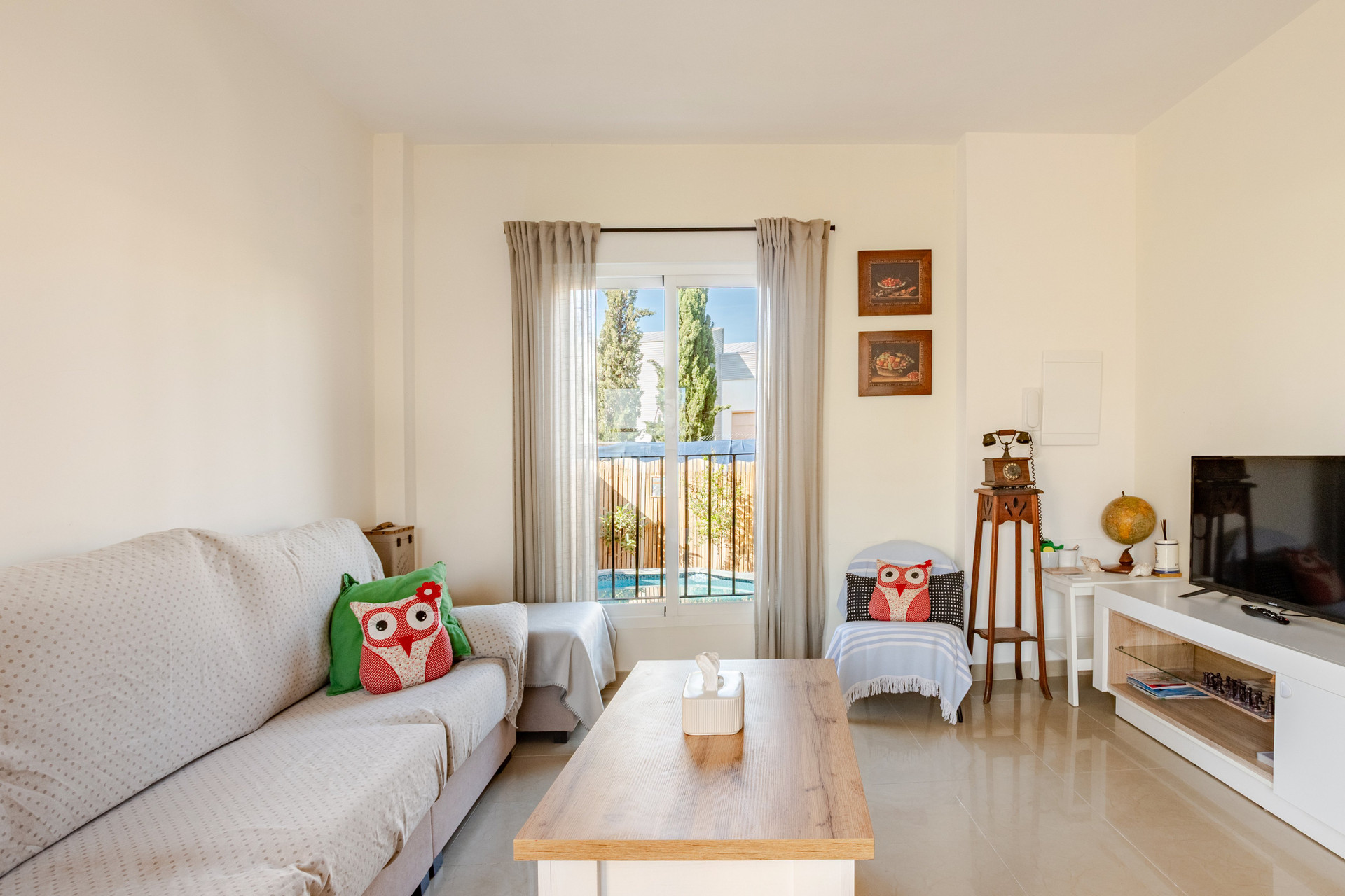 Living room with sofa and TV