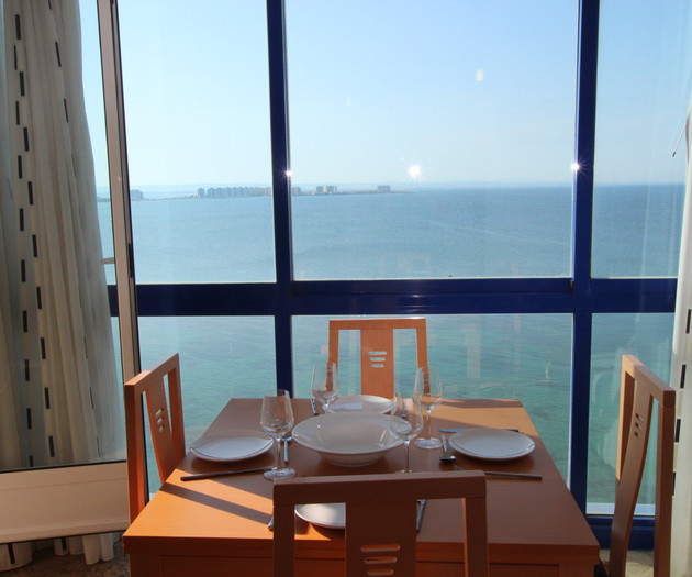 Dining table with sea view