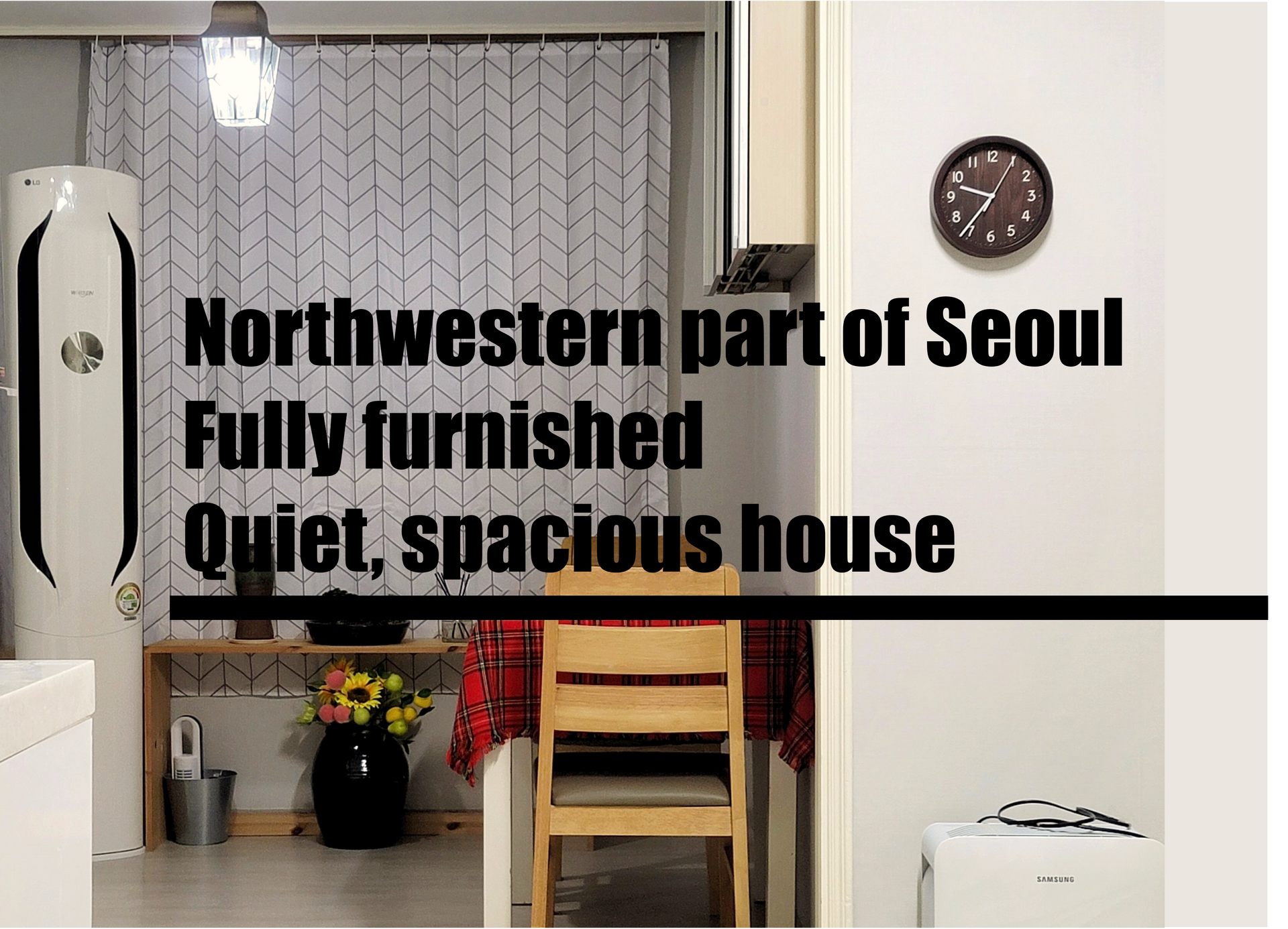 Dining nook with sunflowers