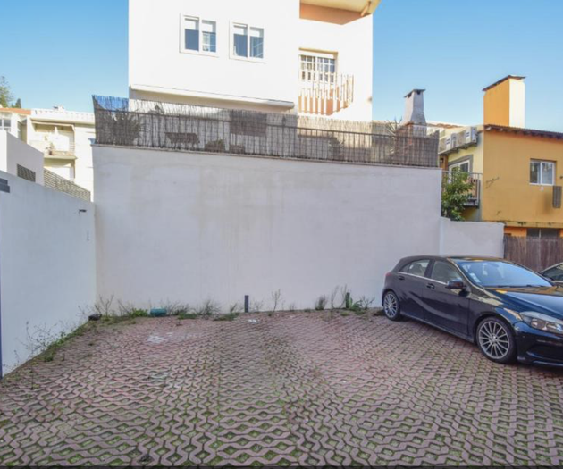 Private parking area outside