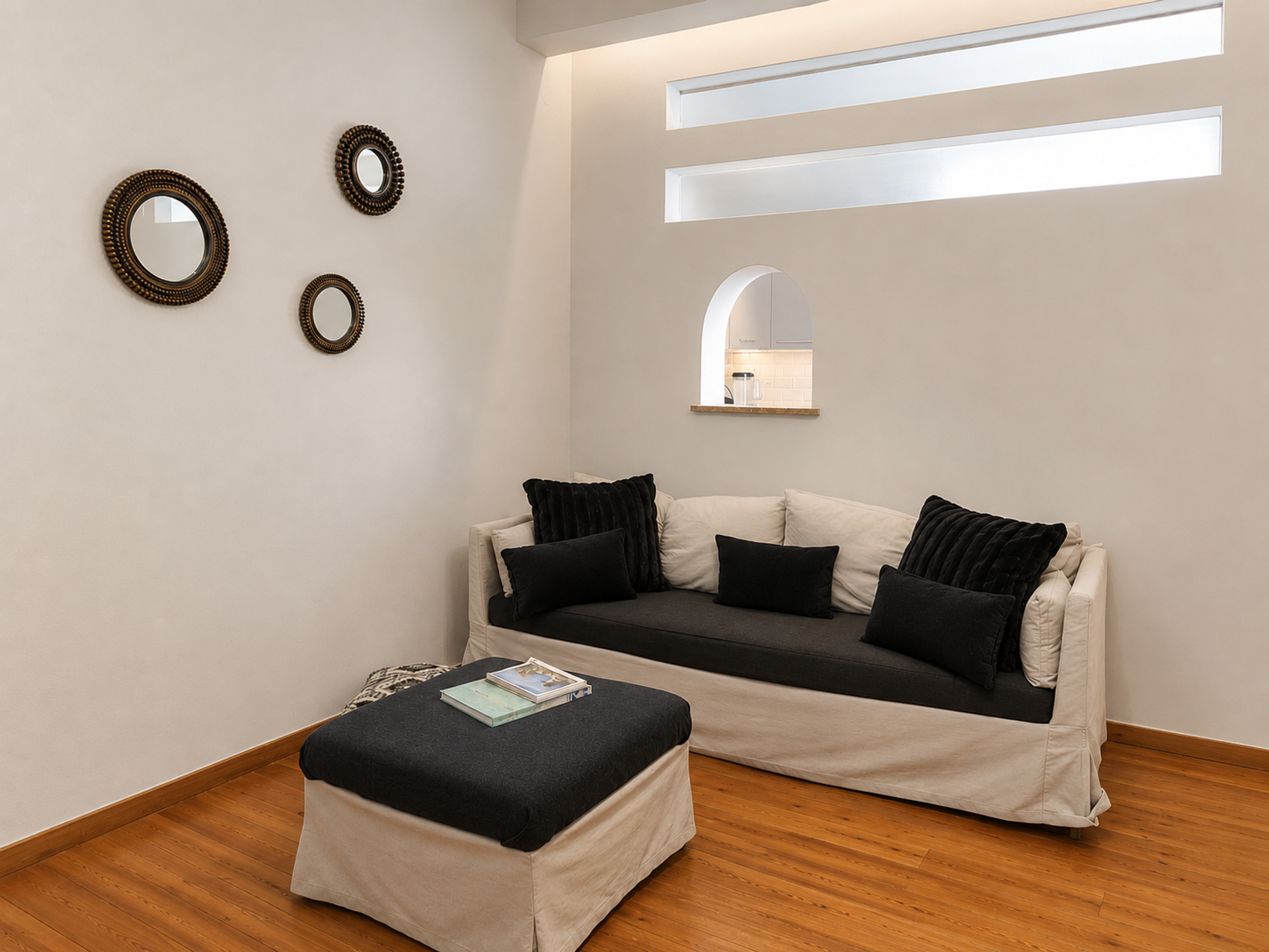 Cozy living room with sofa