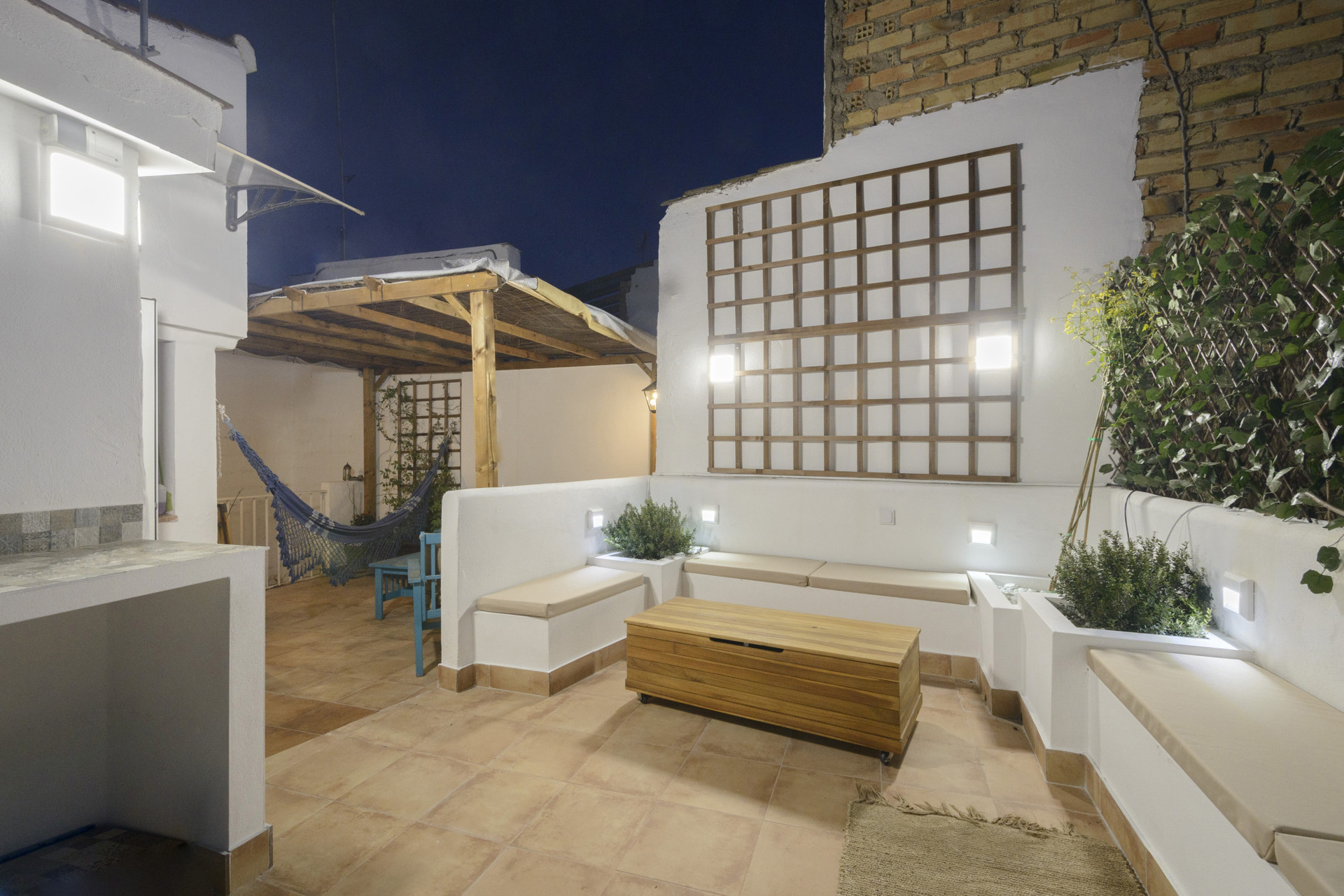 Terraza con barbacoa