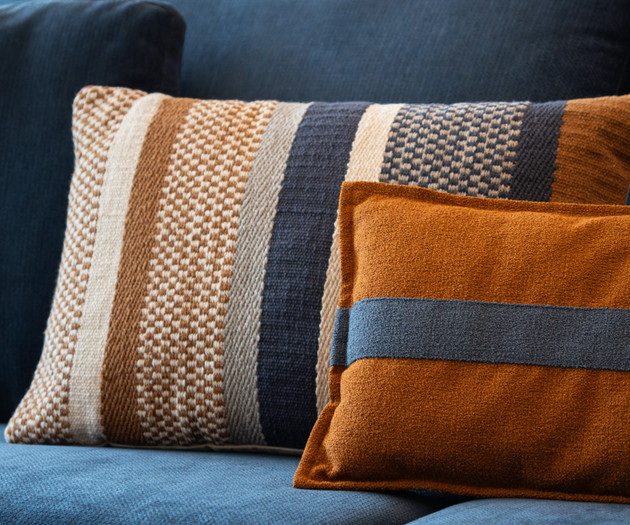 Sofa with decorative pillows