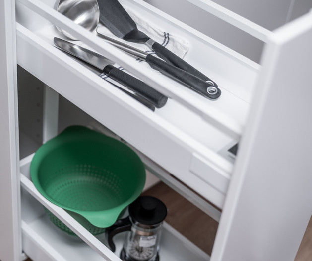 Kitchen drawer with utensils