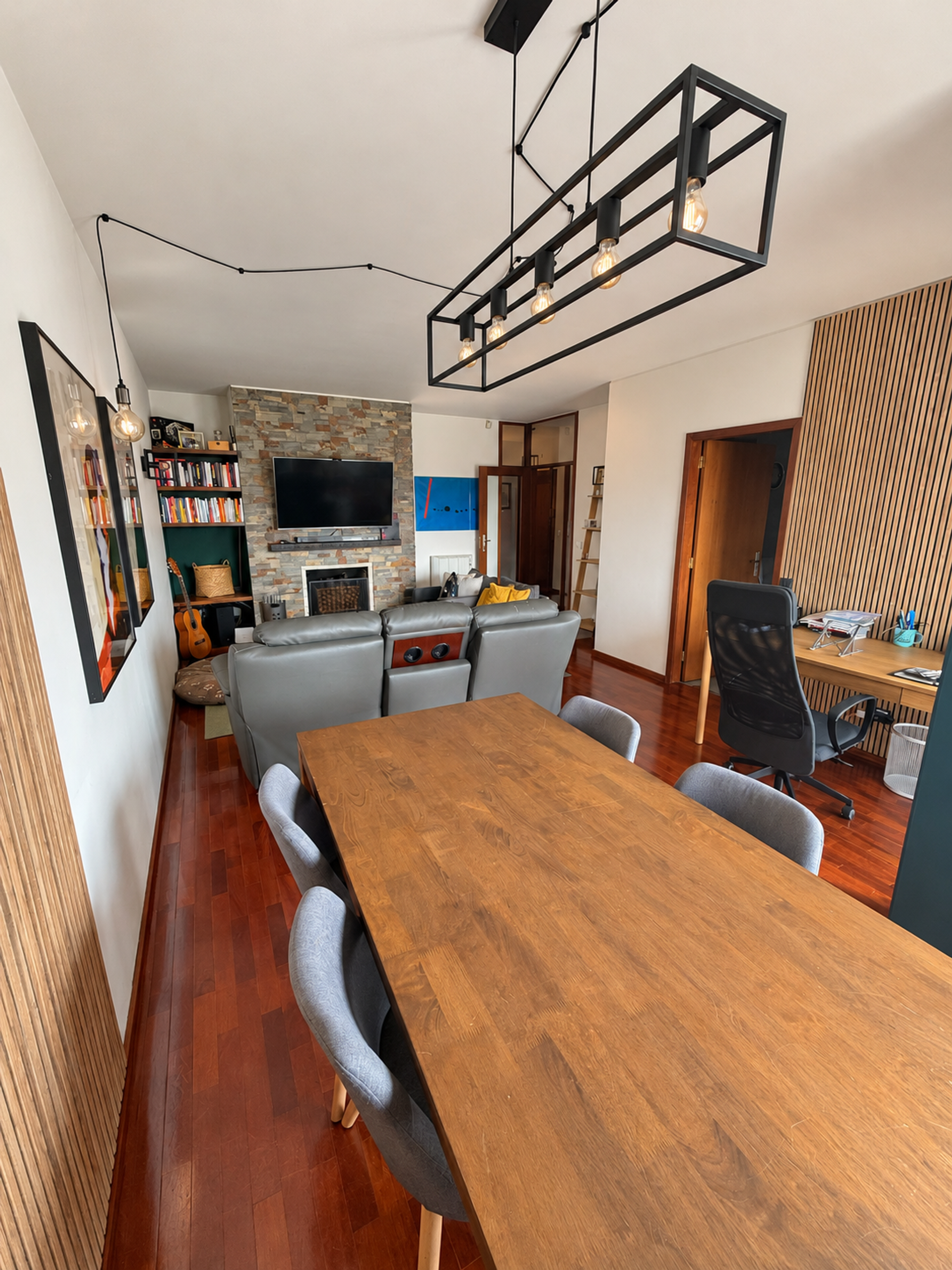 Dining table and living area
