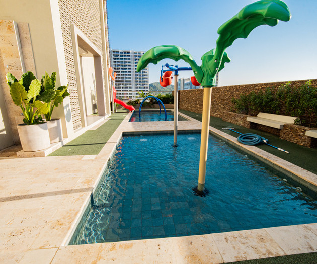 Children's splash pool area