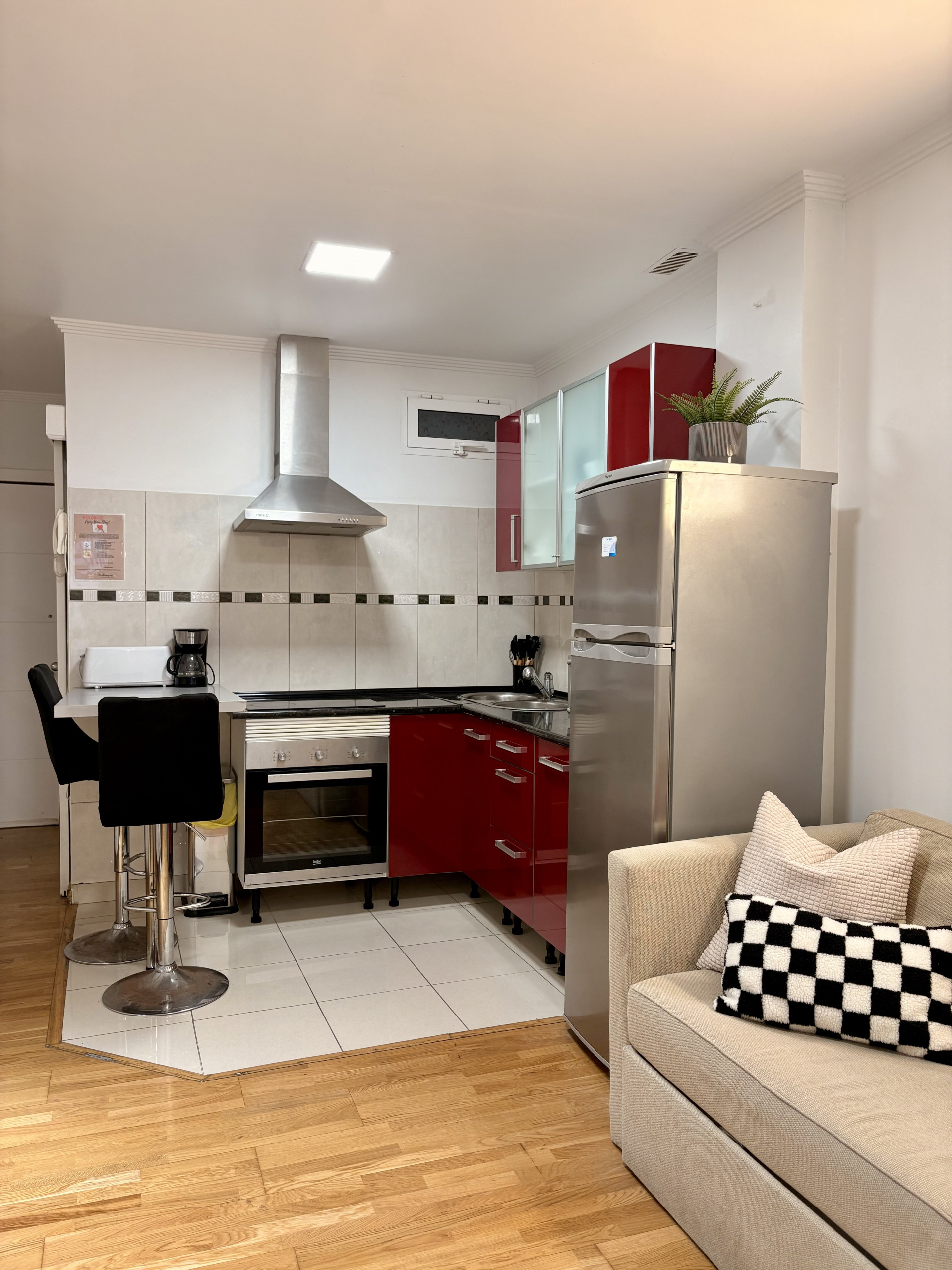 kitchen with bar seating