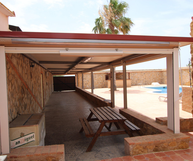 Covered picnic table area