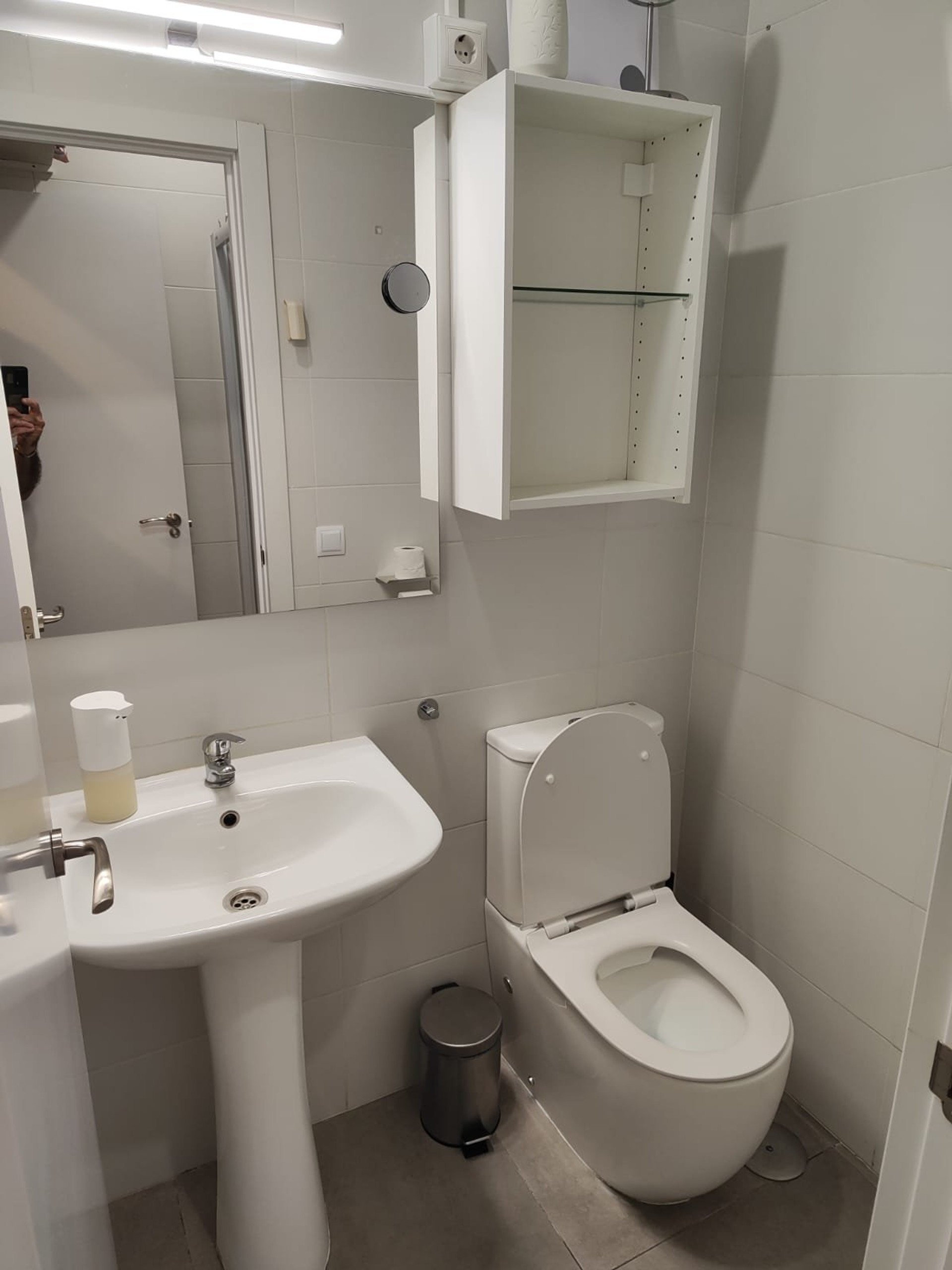 Bathroom sink and toilet