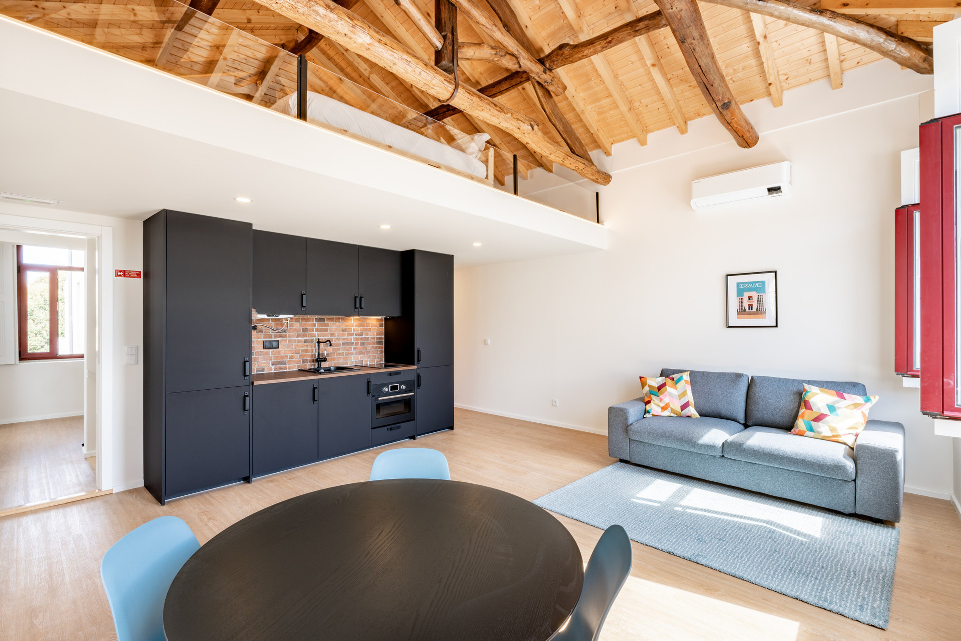 Living room and kitchen
