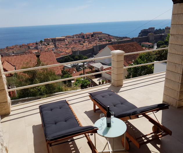 Old town and sea view