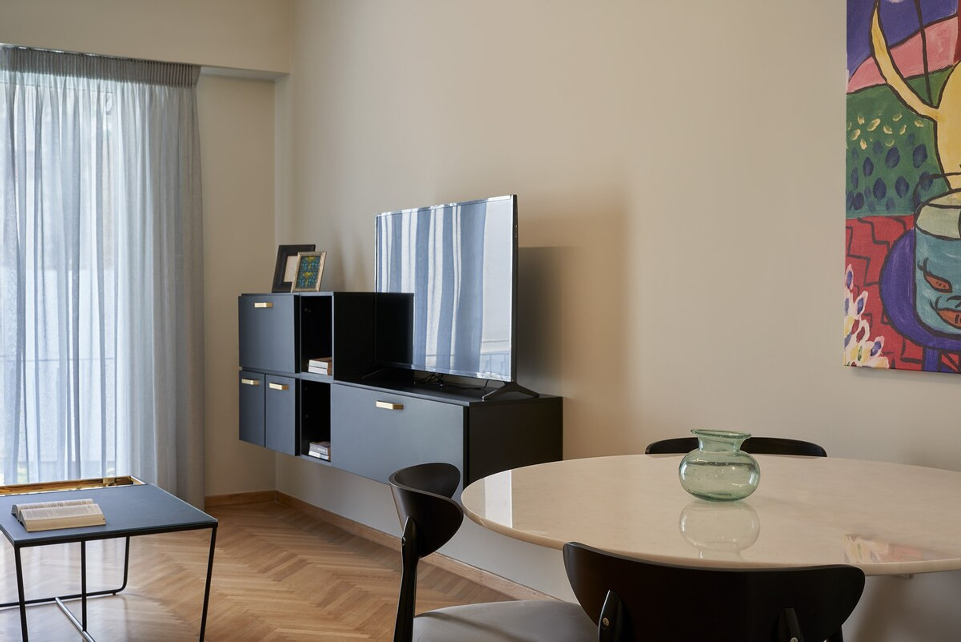The living room's smart TV