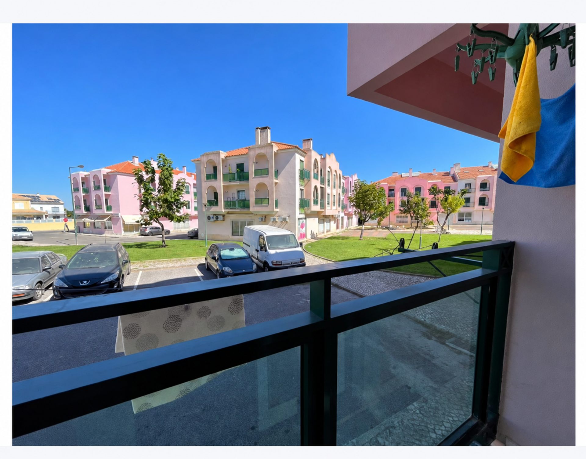 Balcony view over courtyard