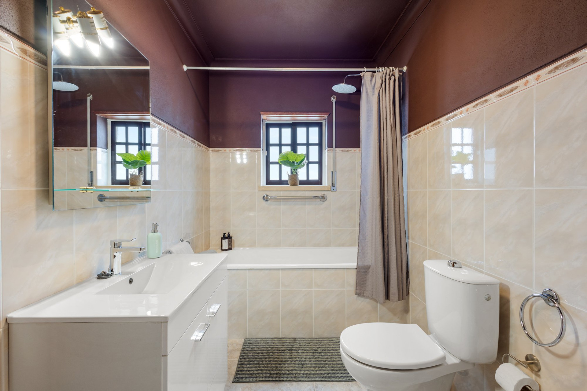Bathroom with tub and shower