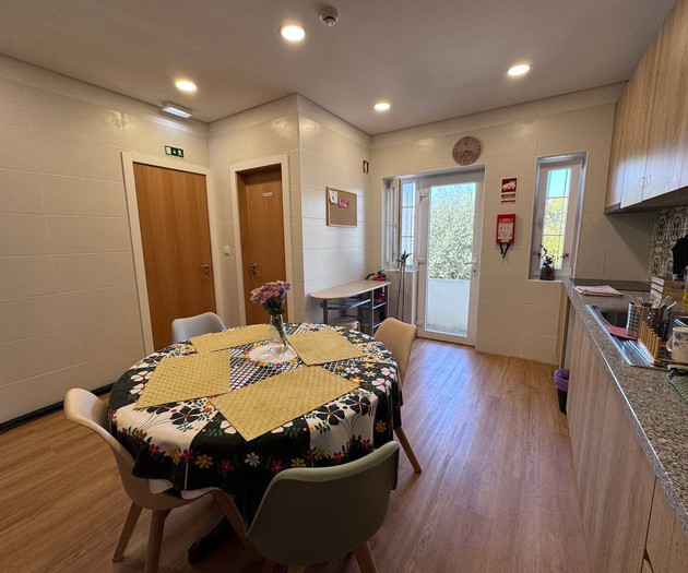 Room in a house with a shared bathroom