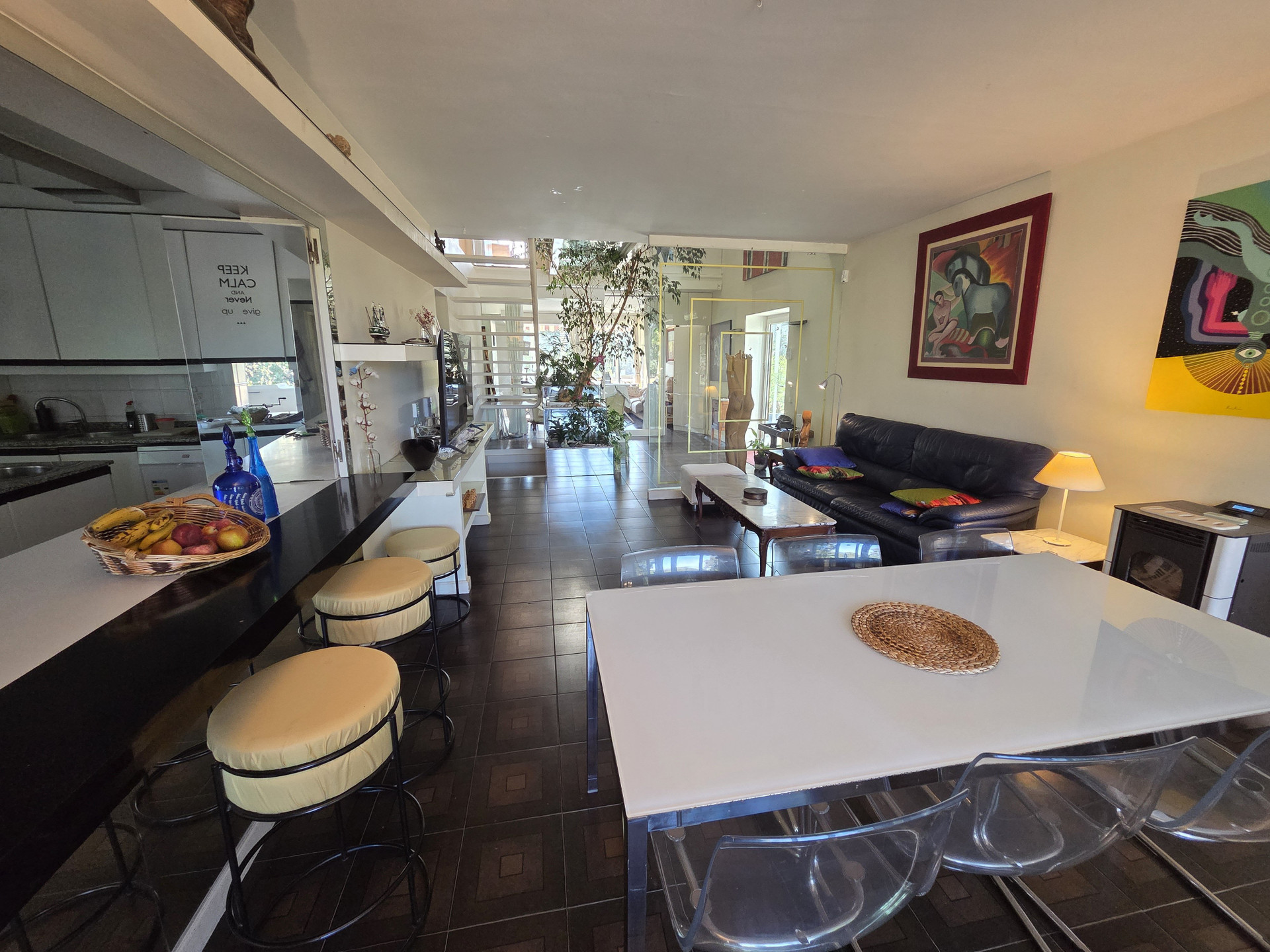 Open plan living dining kitchen area