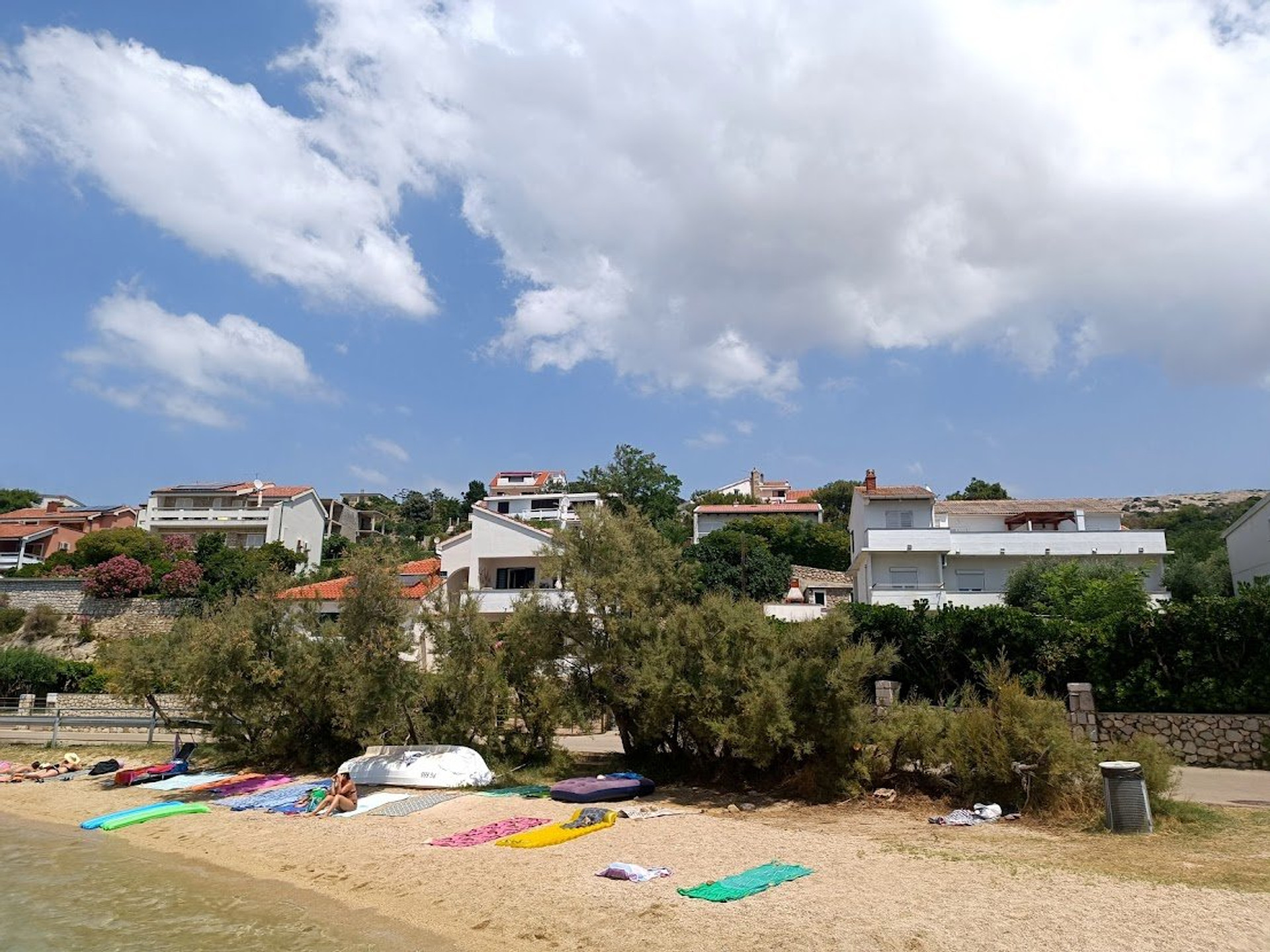 Beach underneath the house