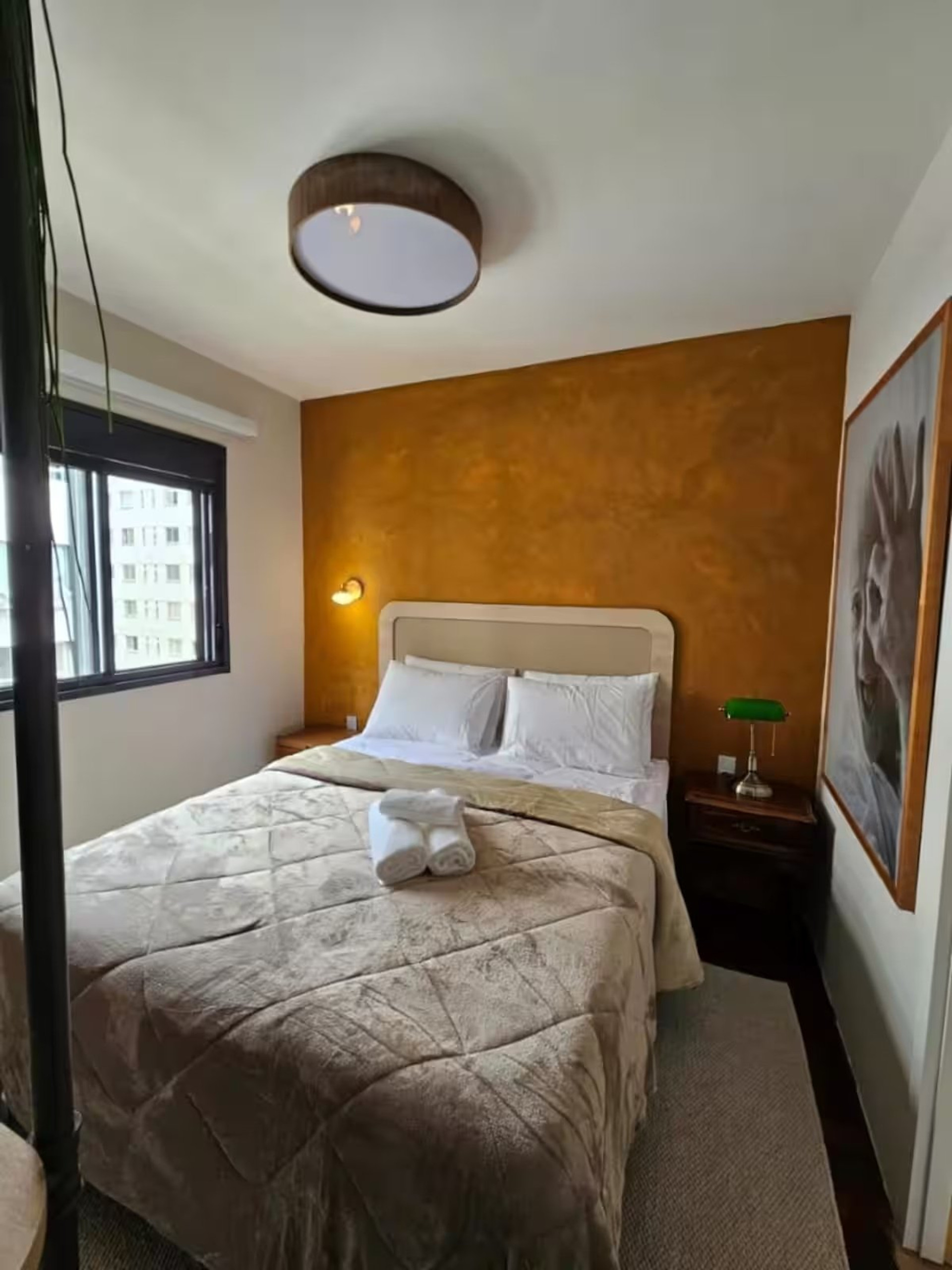 Full bedroom overview with window