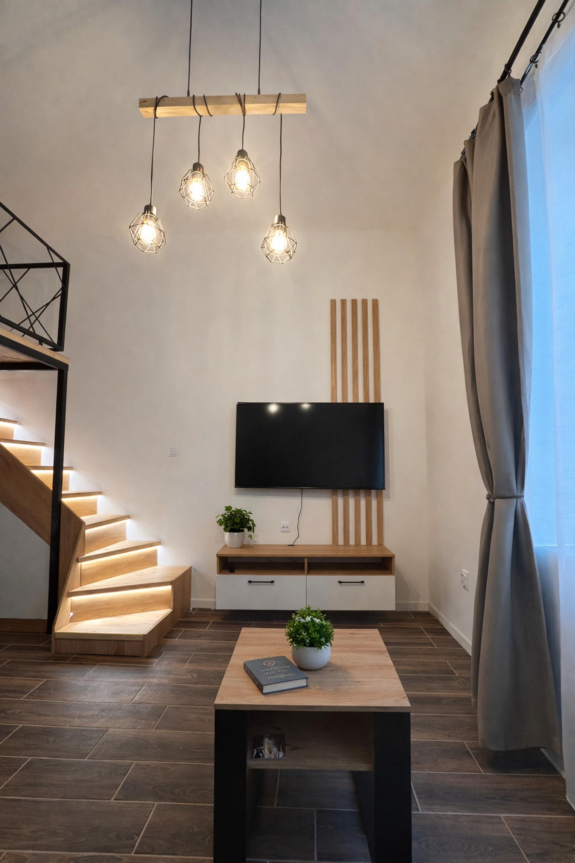 living room with smart TV