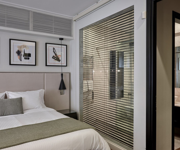 The first bedroom with an ensuite bathroom