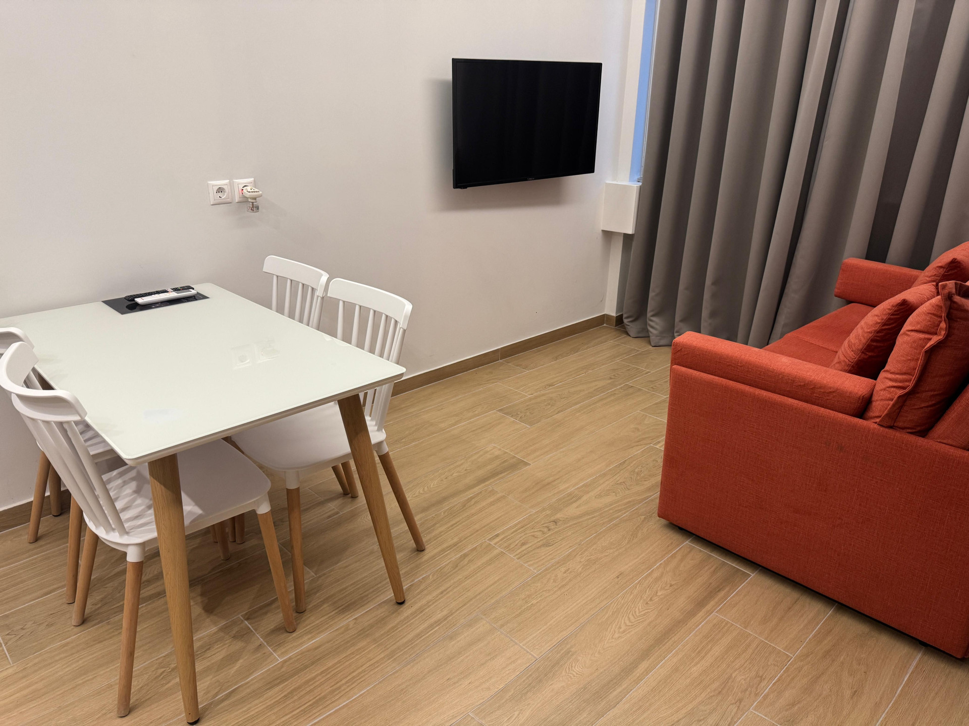 The dining area is the perfect place to enjoy your meals, or to discuss what your next Athenian exploration will be.