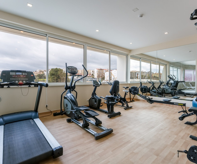 Fitness gym with equipment