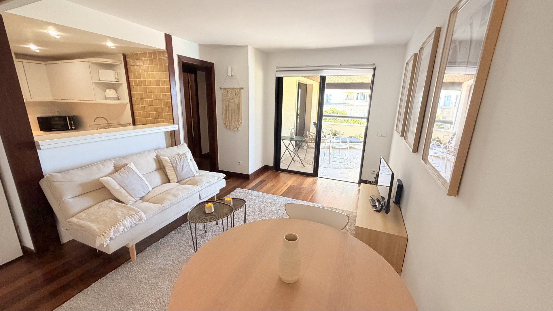 Living area with balcony access