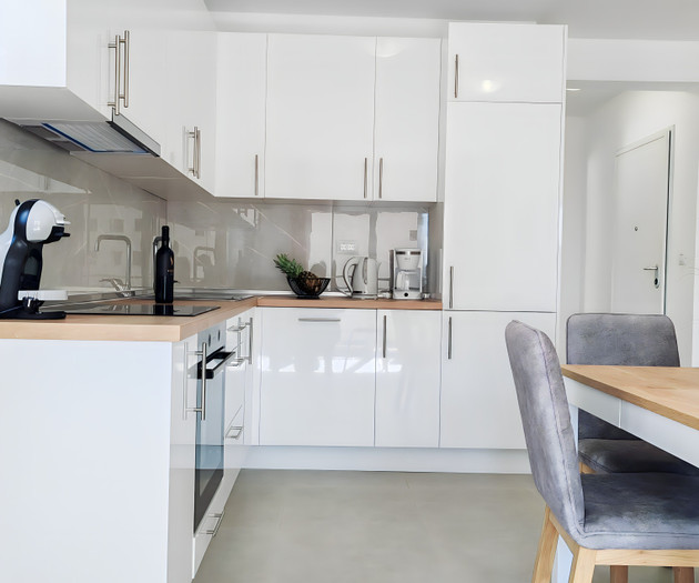 Kitchen with dining table view