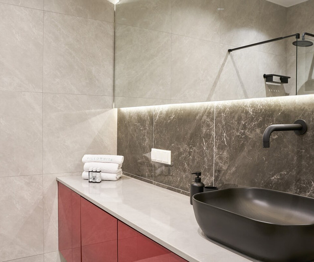 The bathroom's sink