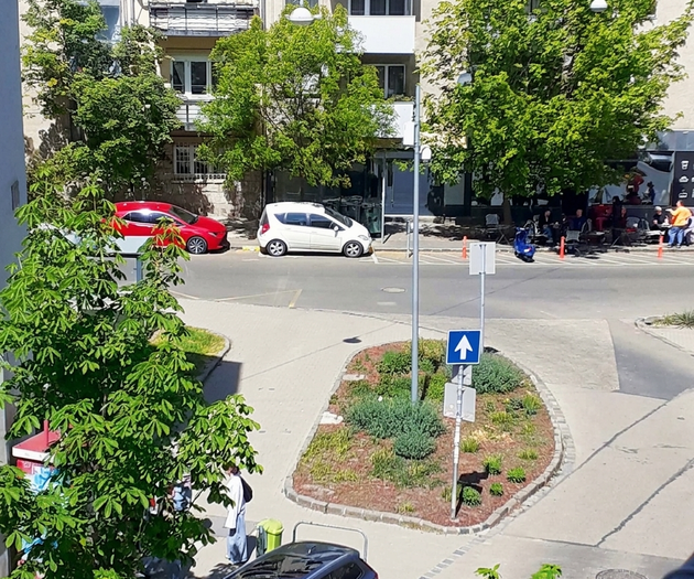 Street view with buildings