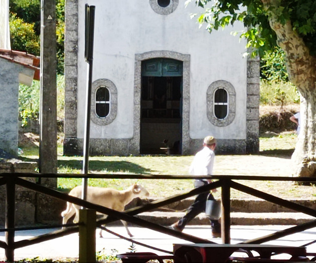 House in village close to river beach and ski