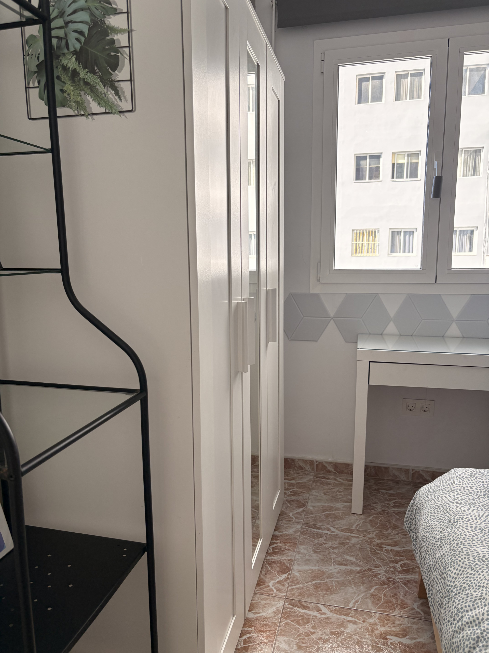 Kitchen counter with window view