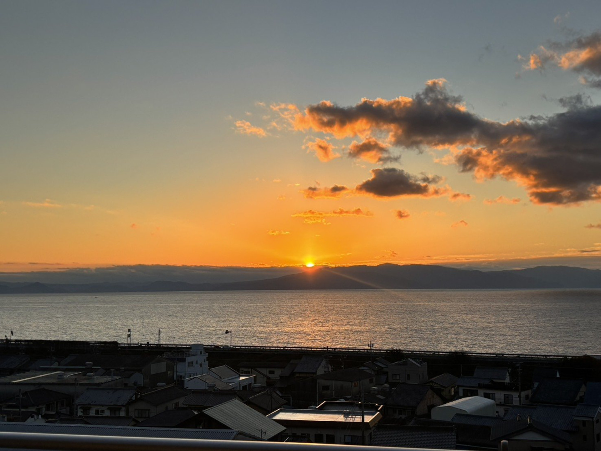 Balcony view of Japan’s sacred first sunrise.