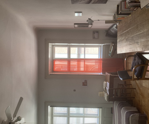 Living room with dining table