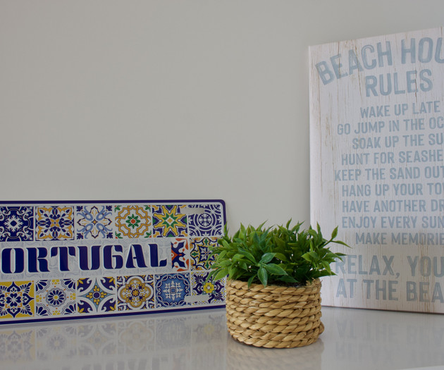 Beach house decor signs