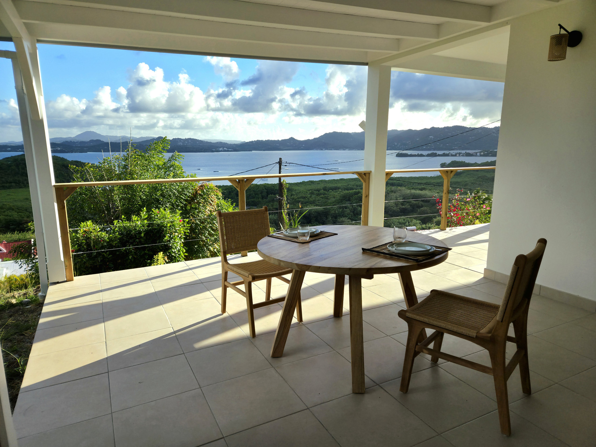 Terrace dining with panoramic view