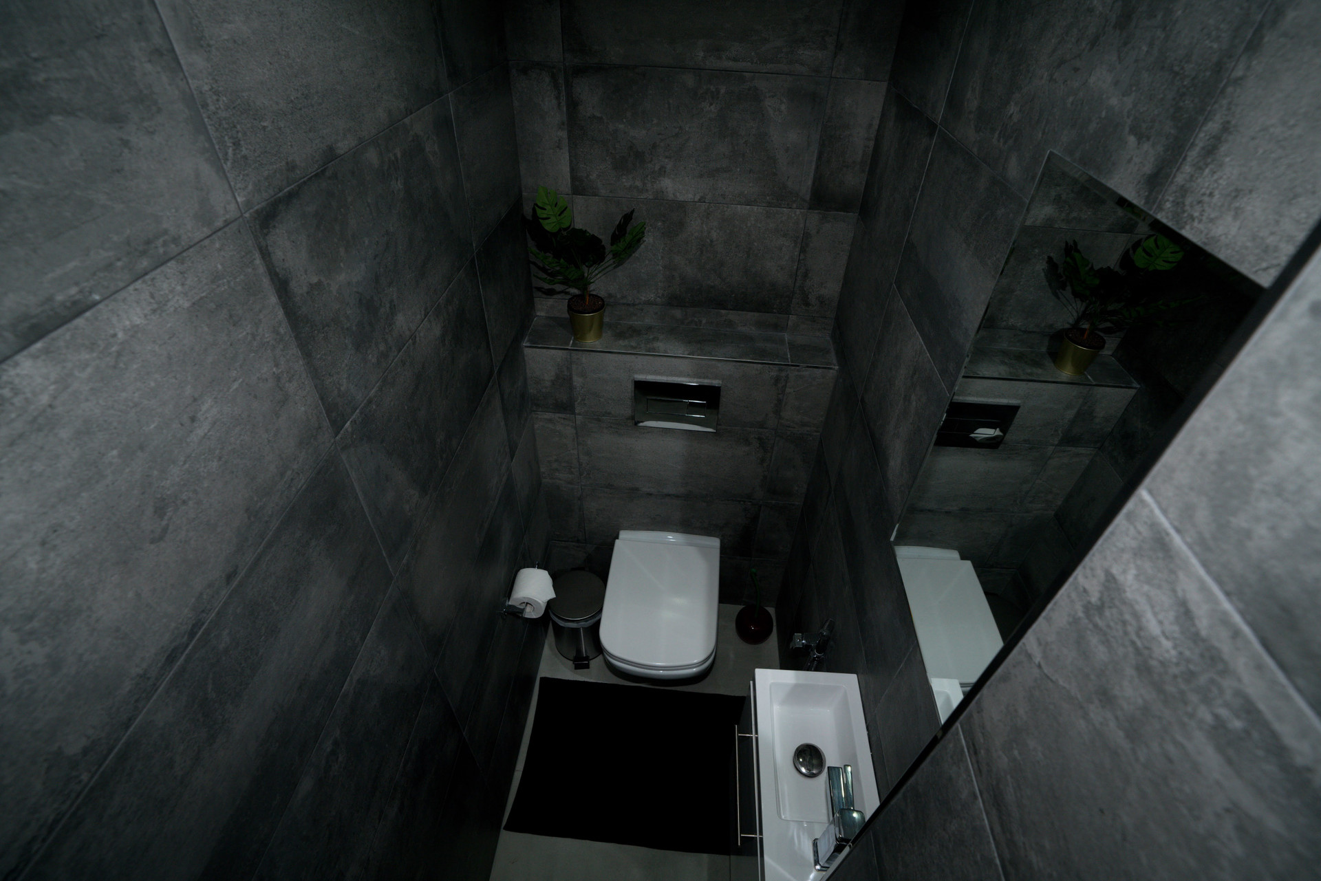Compact bathroom with toilet