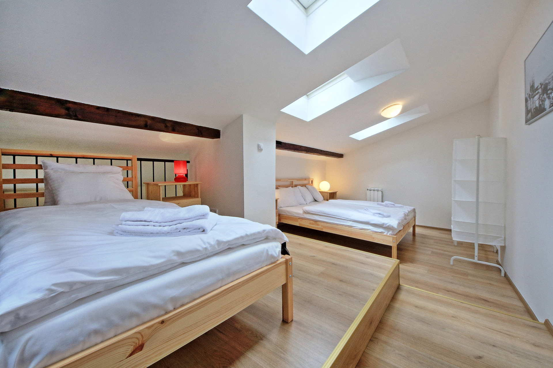 double bed with single bed