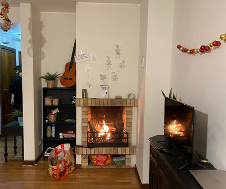 4 bedroom duplex apartment with fireplace