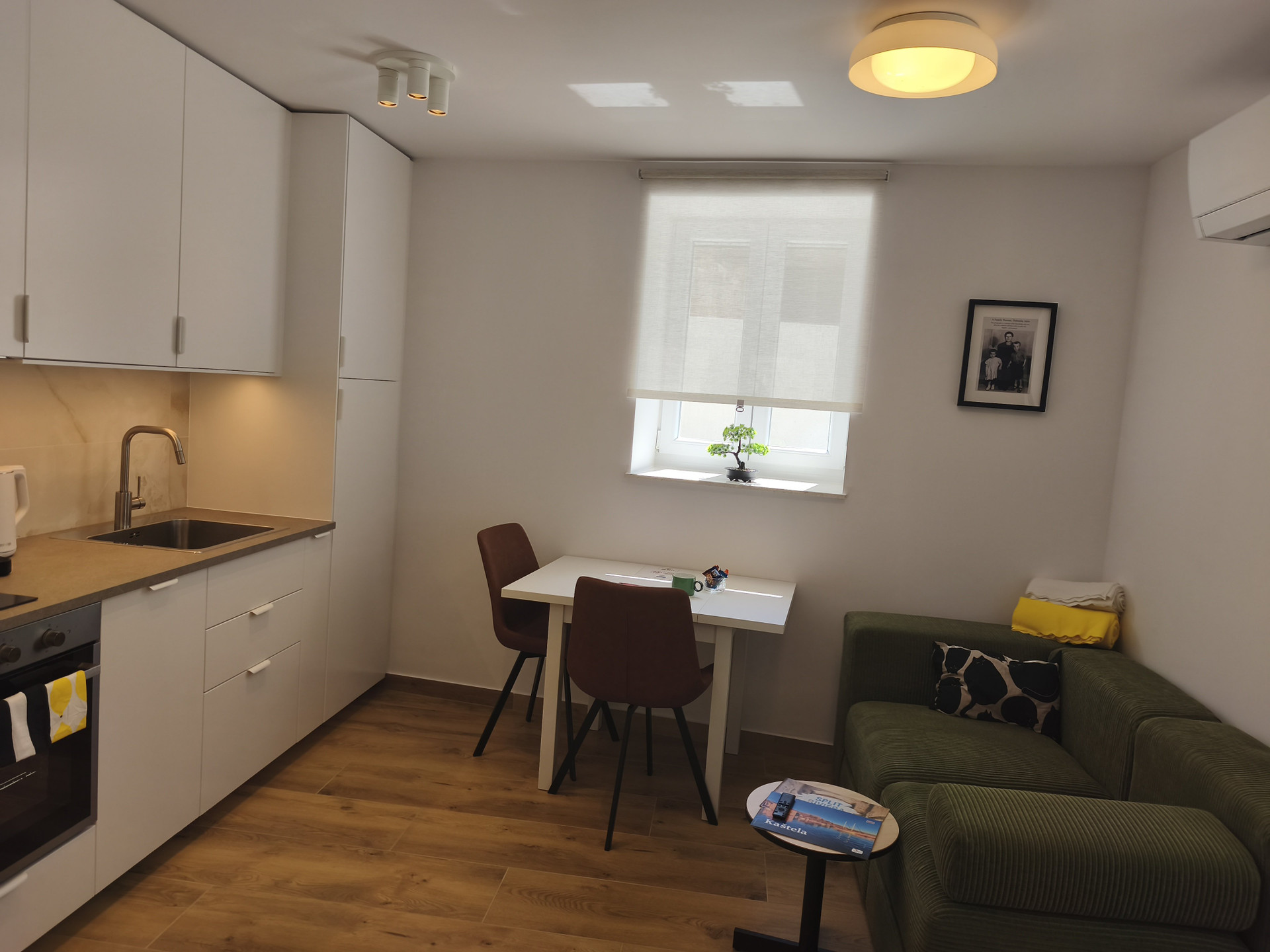 Open plan kitchen living dining room