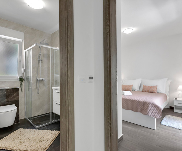 Bathroom and bedroom view