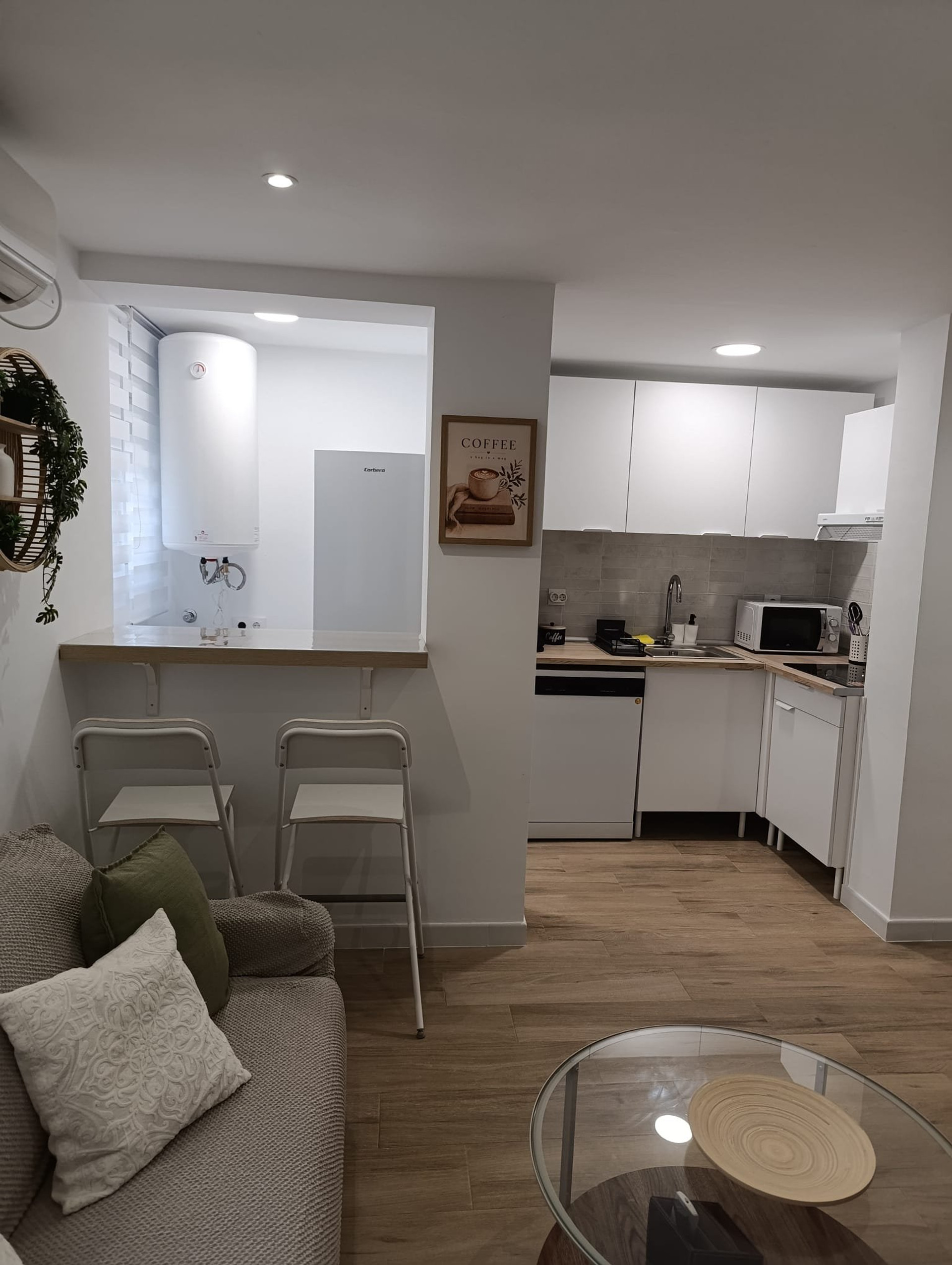 Open kitchen and living space