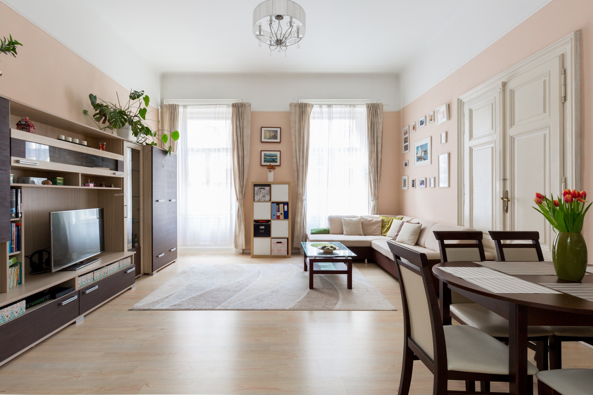 Living room with dining area