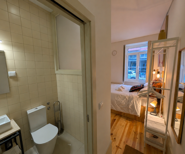 Bathroom next to bedroom