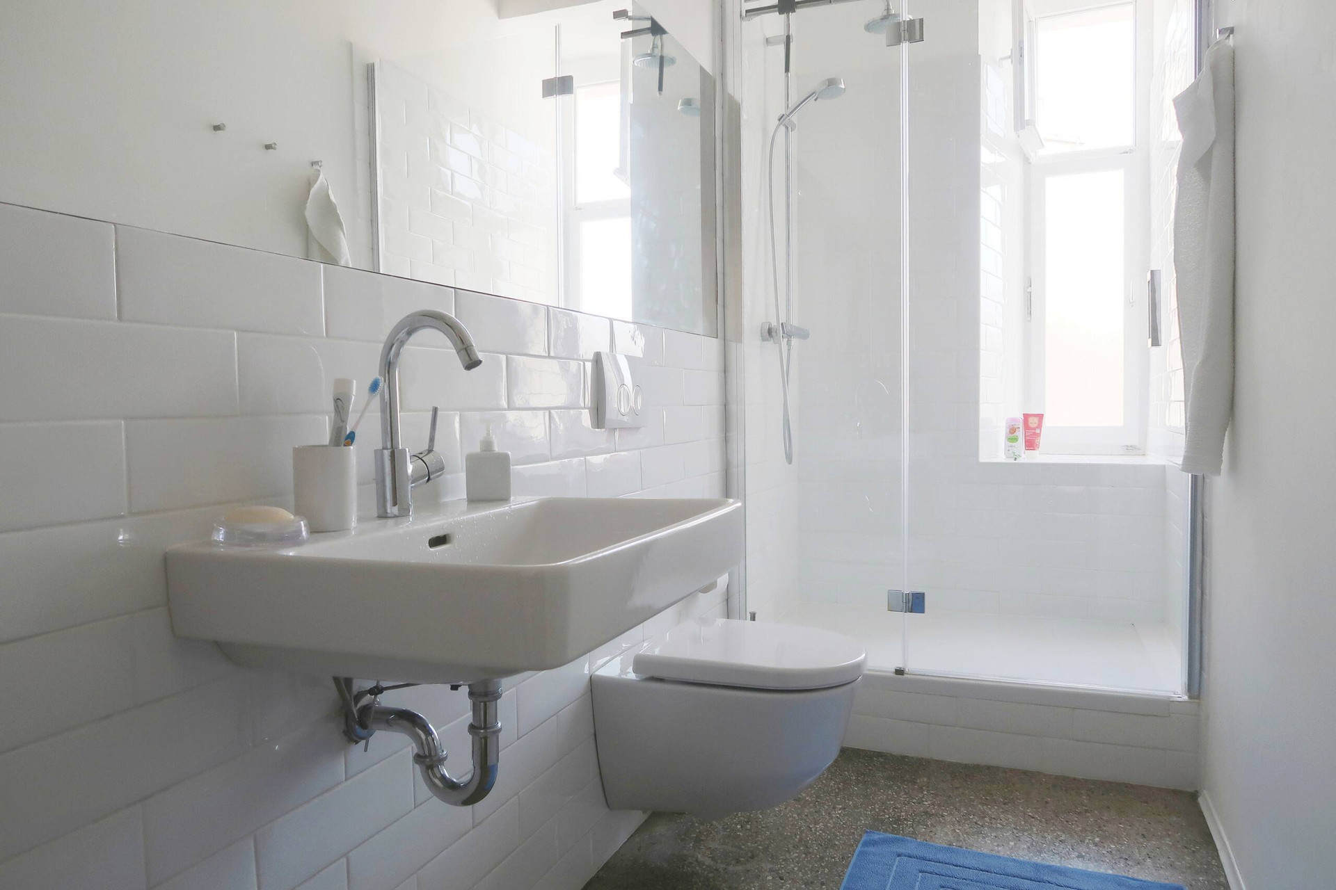 Modern shower bathroom