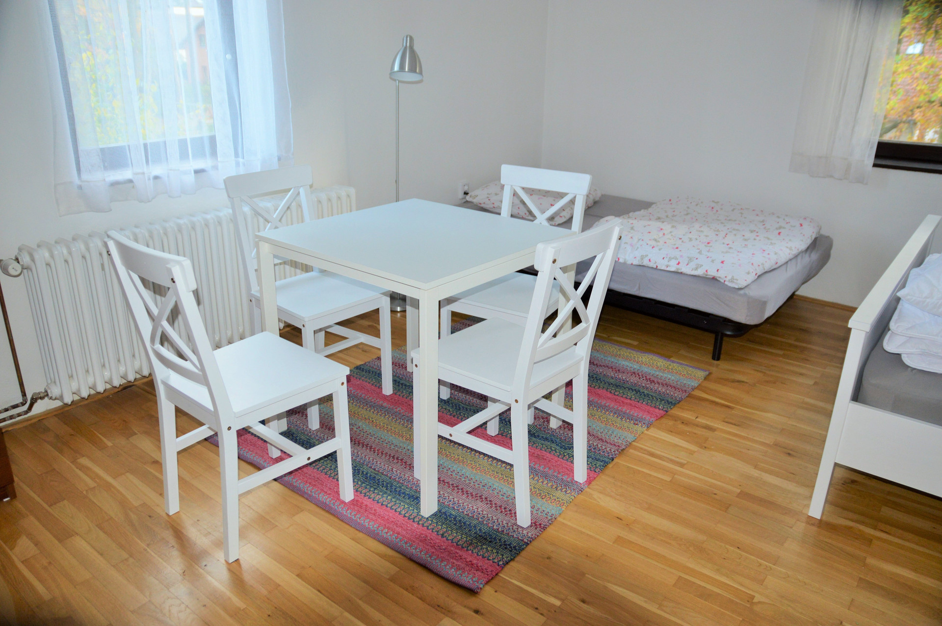 Dining table with extra beds