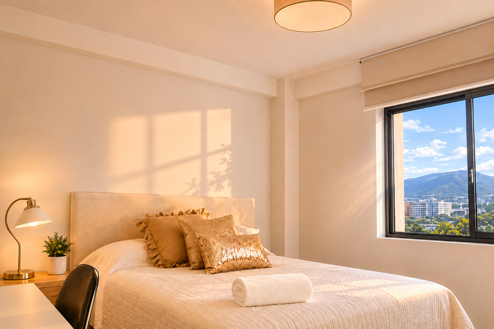 Amplia habitación con vistas a Málaga preview