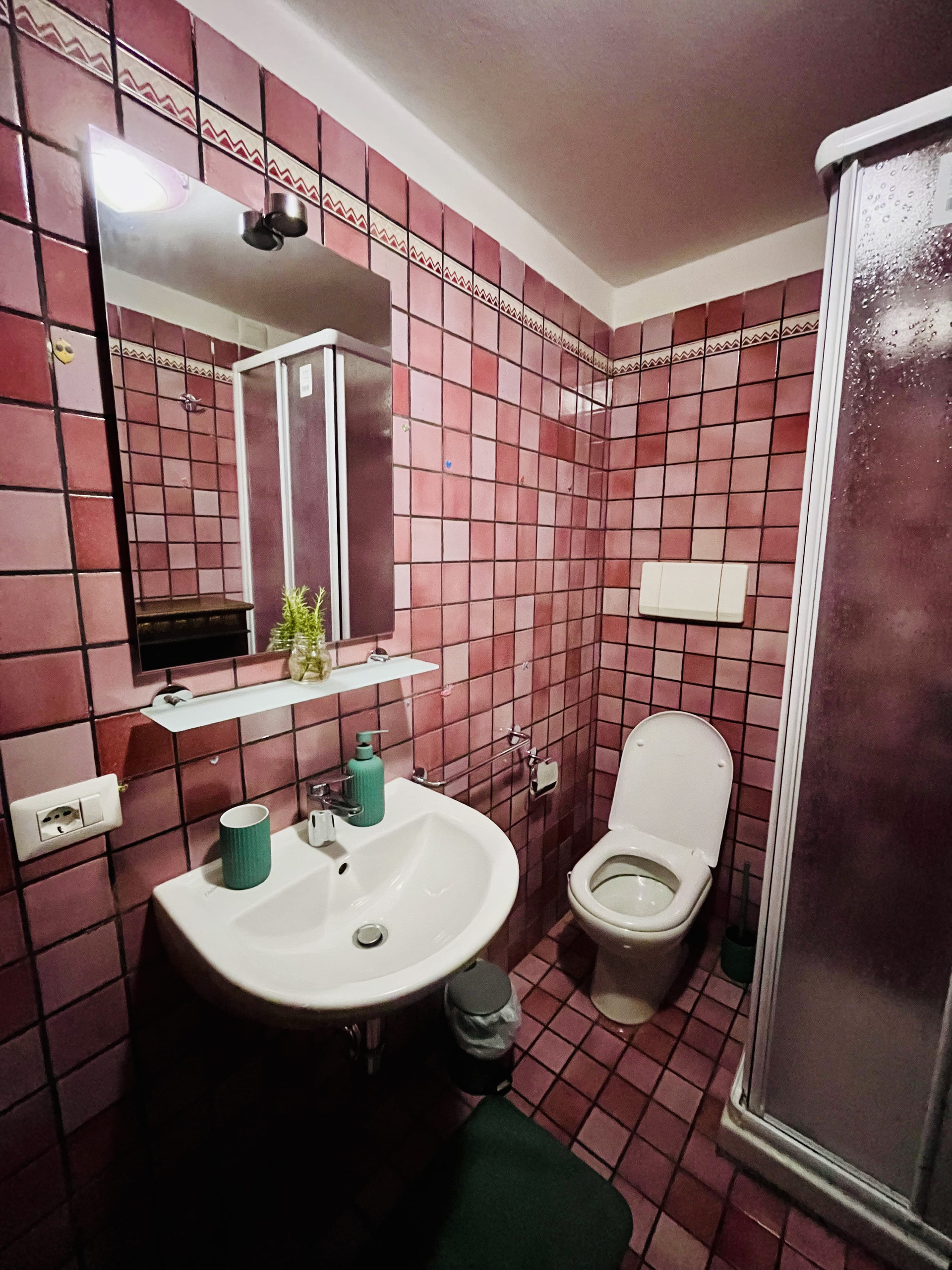 Shared bathroom with shower