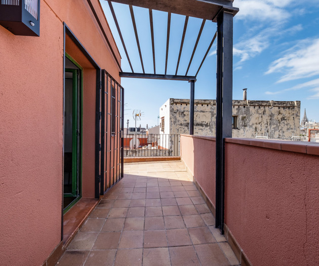 Confy attic with terrace 1 bedroom right in Born