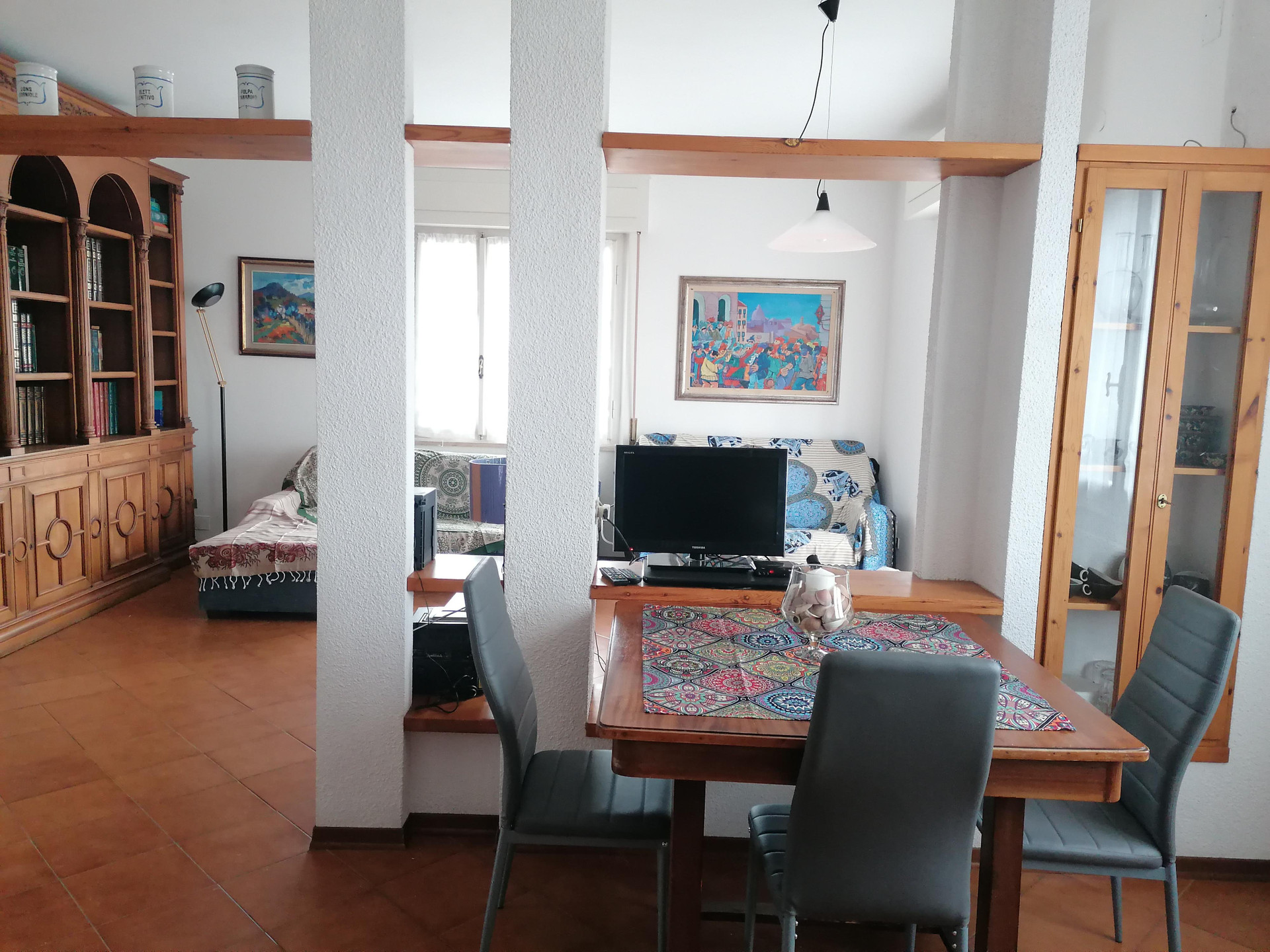 Open living and dining space